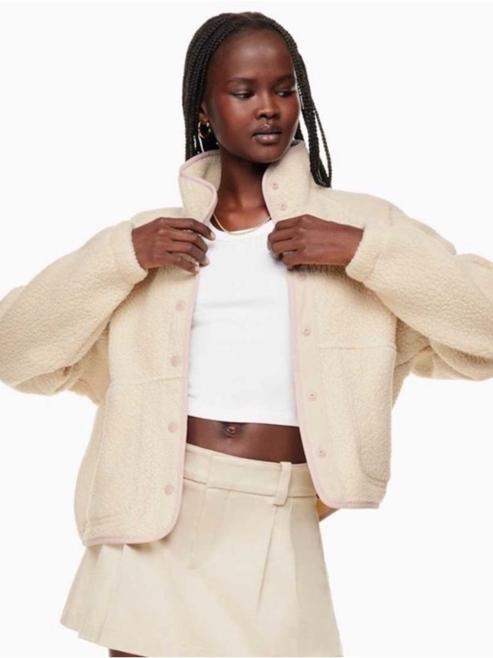 ARITZIA Sunday Best Polartec Thermal Pro Snowbank Jacket Mullein / Pink MEDIUM